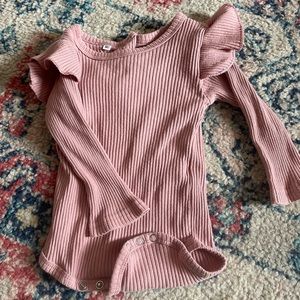 Pink long sleeve onesie